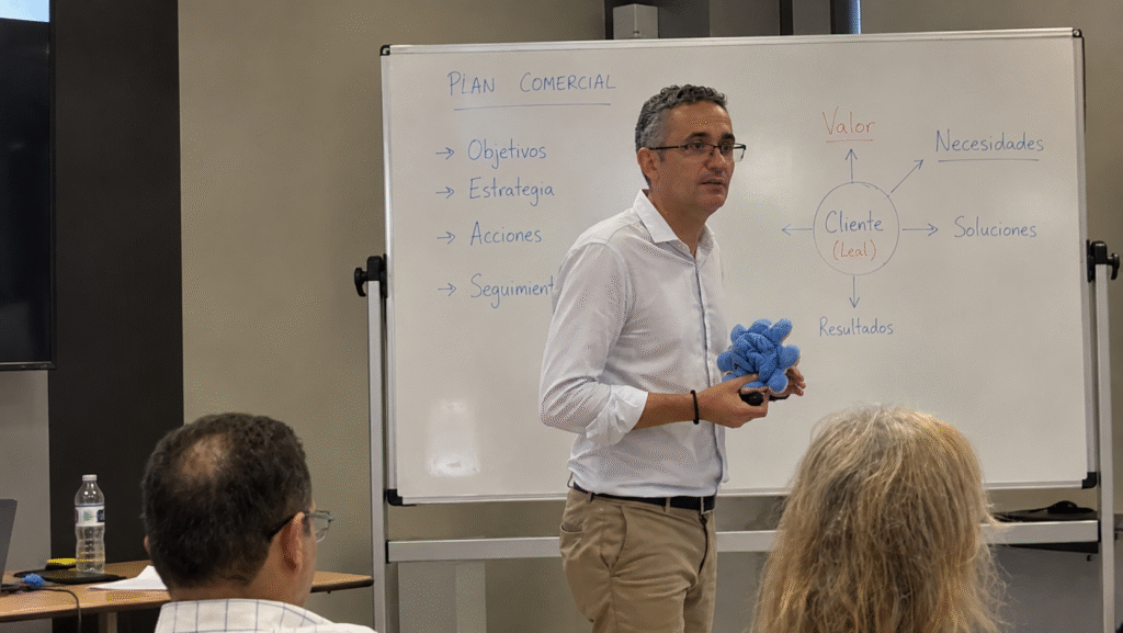 Jordi Mármol trabajando el rendimiento de un equipo comercial